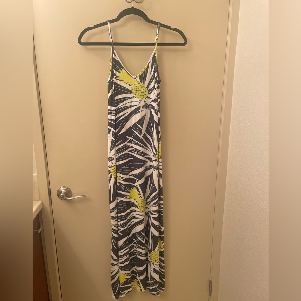 Ava Sky Neon Pineapple Maxi Dress